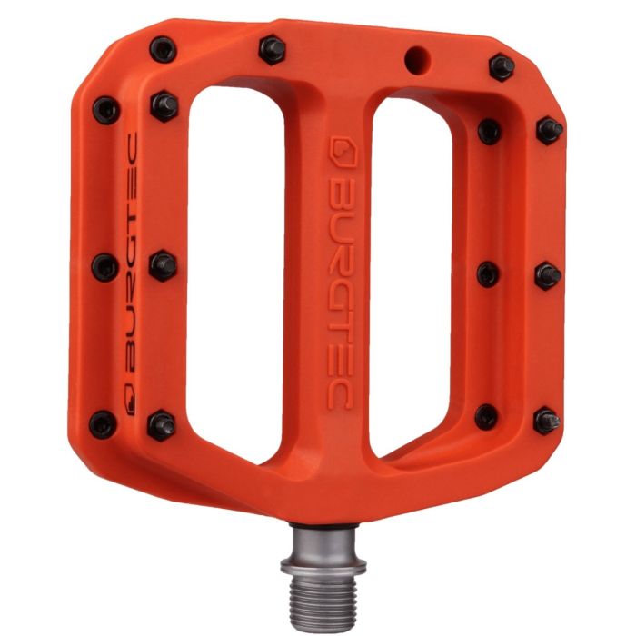 Tweeks Cycles Burgtec Mk4 Composite Flat Pedals - Iron Bro Orange | Clearance section. 365 day returns, 0% finance & FREE delivery over £50