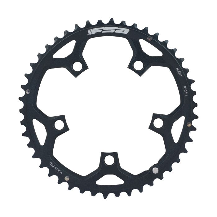 Tweeks Cycles FSA Pro Road Shimano/SRAM 10/11-Speed Chainring - Black110mm46T | Clearance section. 365 day returns, 0% finance & FREE delivery over £50