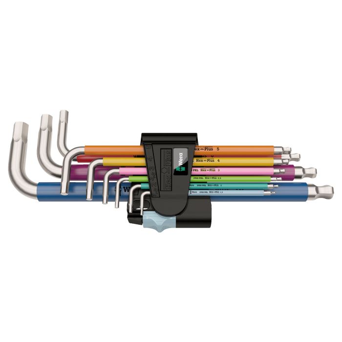Tweeks Cycles Wera Stainless L KeyHex Key Set Multi Colour 9pc 1.5-10mm - 022669 | Clearance section. 365 day returns, 0% finance & FREE delivery over £50