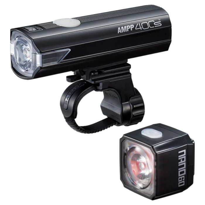 Tweeks Cycles Cateye AMPP 400S / Nano 60 Light Set | Clearance section. 365 day returns, 0% finance & FREE delivery over £50