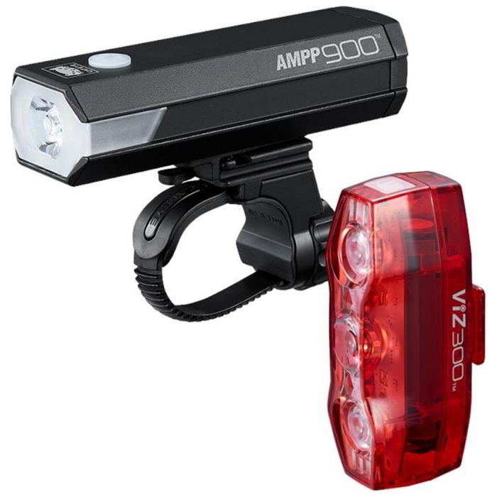 Tweeks Cycles Cateye AMPP 900 & VIZ 300 USB-C Light Set | Clearance section. 365 day returns, 0% finance & FREE delivery over £50