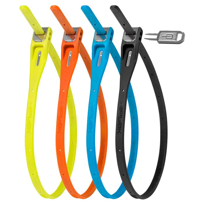 Tweeks Cycles Hiplok Z-LOK Armoured Reusable Tie - 4 Pack - Multicolour | Clearance section. 365 day returns, 0% finance & FREE delivery over £50