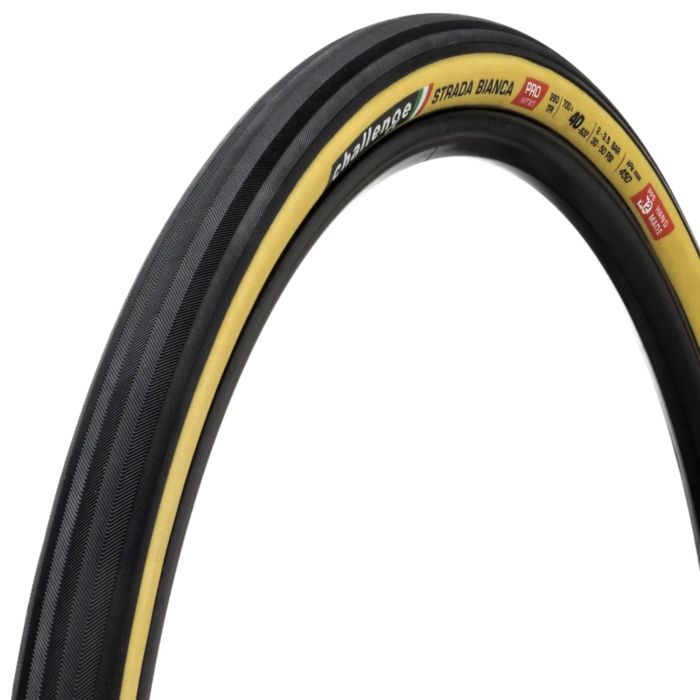 Tweeks Cycles Challenge Strada Bianca Handmade Gravel Tyre - 700 x 40Black / Tan | Clearance section. 365 day returns, 0% finance & FREE delivery over £50