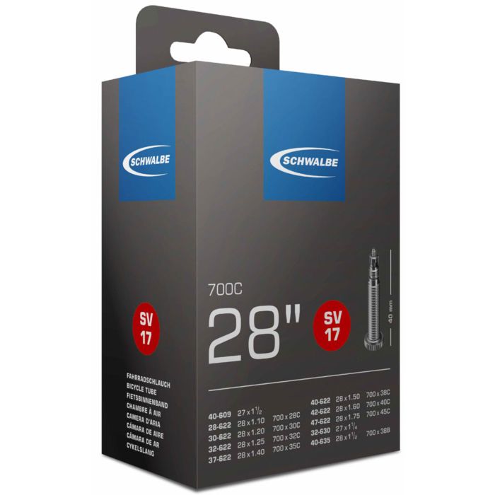 Tweeks Cycles Schwalbe SV17 700C Inner Tube - 40mm700c x 28-47mm | Clearance section. 365 day returns, 0% finance & FREE delivery over £50