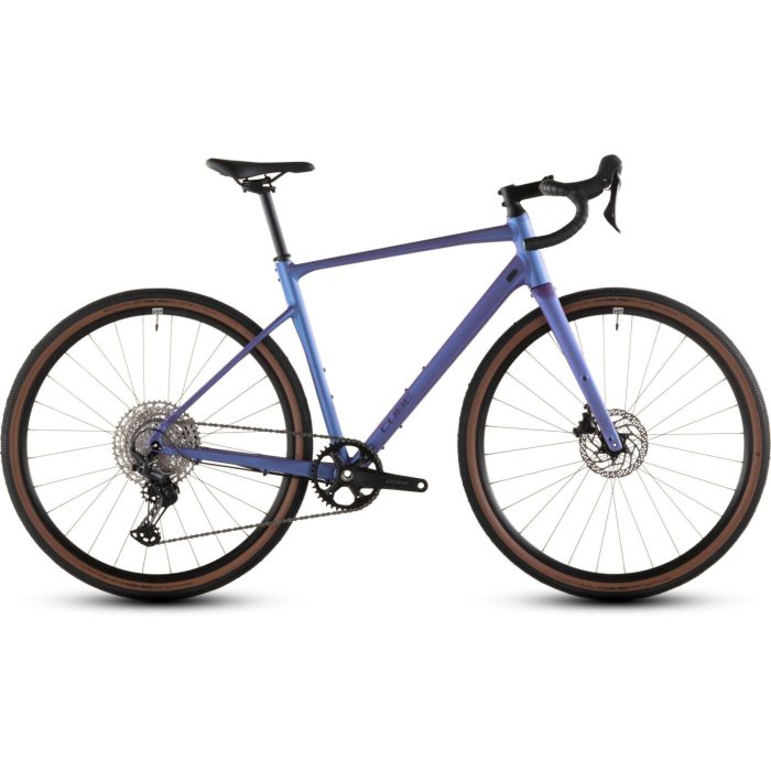 Tweeks Cycles Cube NuRoad EX Gravel Bike - 2026 - Blue Iris n Lilac, L | Clearance section. 365 day returns, 0% finance & FREE delivery over £50