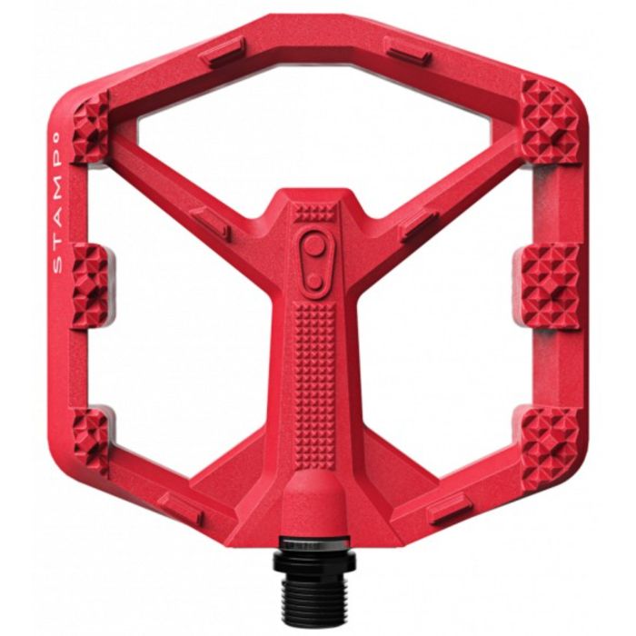 Tweeks Cycles CRANKBROTHERS crankbrothers Stamp 0 Flat Pedals - Red, Large | Clearance section. 365 day returns, 0% finance & FREE delivery over £50