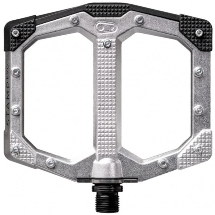 Tweeks Cycles CRANKBROTHERS crankbrothers Stamp EVO Flat Pedals - Silver, Small | Clearance section. 365 day returns, 0% finance & FREE delivery over £50