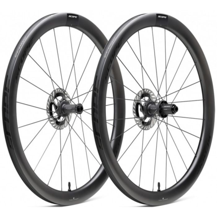 Tweeks Cycles Scope Cycling R4 V2 45mm Road Wheelset - BlackShimano HG (Road) | Clearance section. 365 day returns, 0% finance & FREE delivery over £50