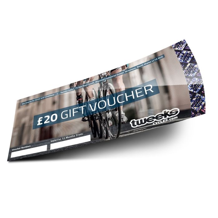 Tweeks Cycles Gift Vouchers 20 Pound Gift Voucher | Clearance section. 365 day returns, 0% finance & FREE delivery over £50