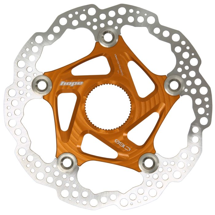 Tweeks Cycles Hope MTB Centre Lock Floating Rotor - 160mmOrange | Clearance section. 365 day returns, 0% finance & FREE delivery over £50