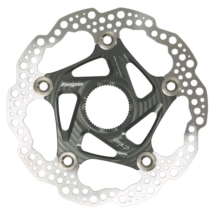 Tweeks Cycles Hope MTB Centre Lock Floating Rotor - Smoke160mm | Clearance section. 365 day returns, 0% finance & FREE delivery over £50