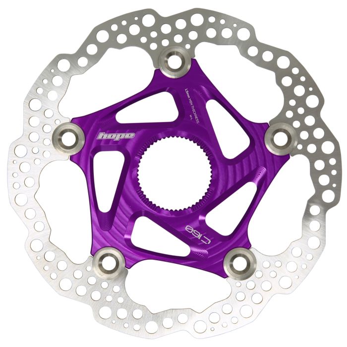 Tweeks Cycles Hope MTB Centre Lock Floating Rotor - 160mmPurple | Clearance section. 365 day returns, 0% finance & FREE delivery over £50