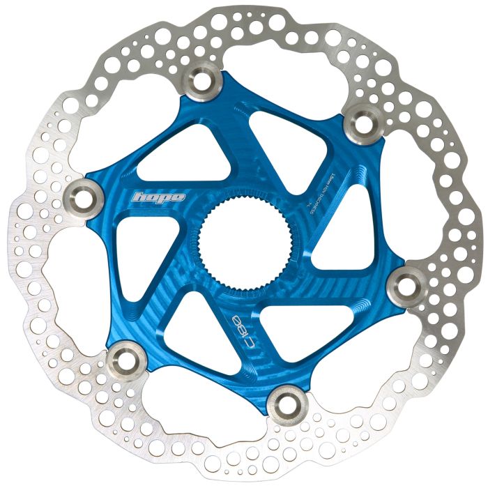 Tweeks Cycles Hope MTB Centre Lock Floating Rotor - 180mmBlue | Clearance section. 365 day returns, 0% finance & FREE delivery over £50