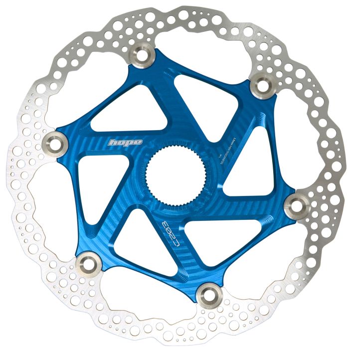 Tweeks Cycles Hope MTB Centre Lock Floating Rotor - 203mmBlue | Clearance section. 365 day returns, 0% finance & FREE delivery over £50