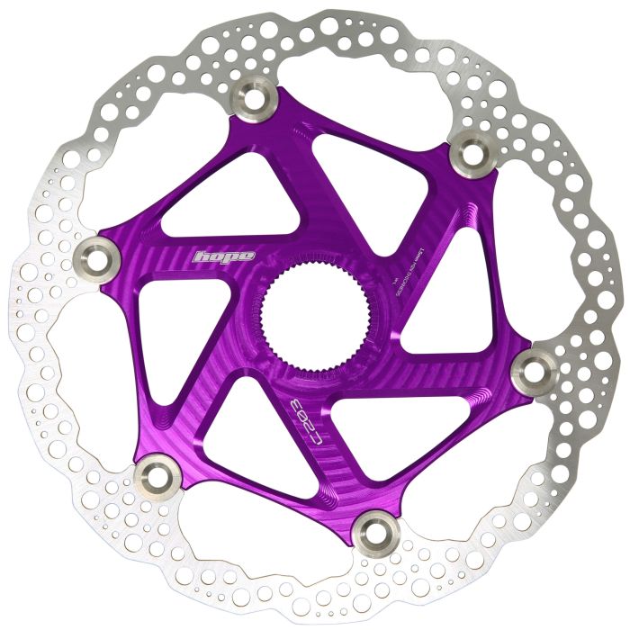 Tweeks Cycles Hope MTB Centre Lock Floating Rotor - 203mmPurple | Clearance section. 365 day returns, 0% finance & FREE delivery over £50