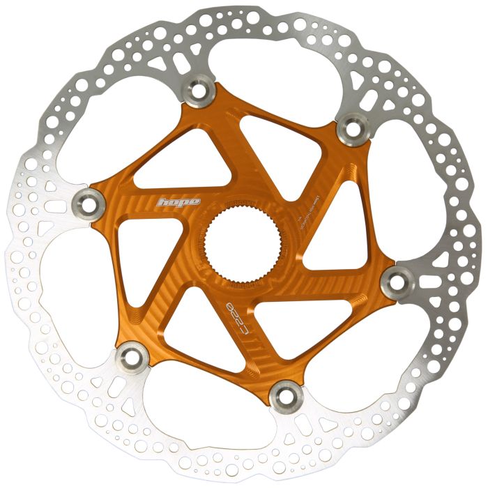 Tweeks Cycles Hope MTB Centre Lock Floating Rotor - 220mmOrange | Clearance section. 365 day returns, 0% finance & FREE delivery over £50