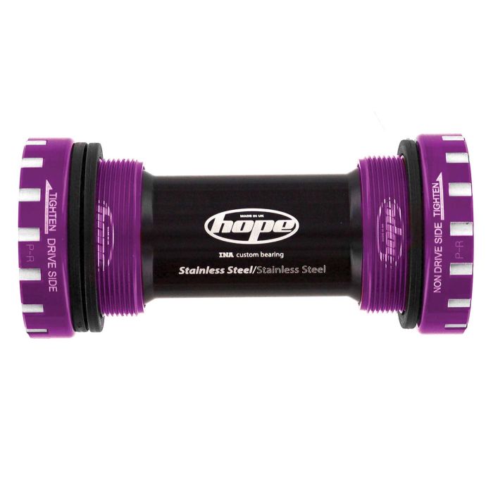 Tweeks Cycles Hope Stainless Road Bottom Bracket Cups - 68mm Purple | Clearance section. 365 day returns, 0% finance & FREE delivery over £50