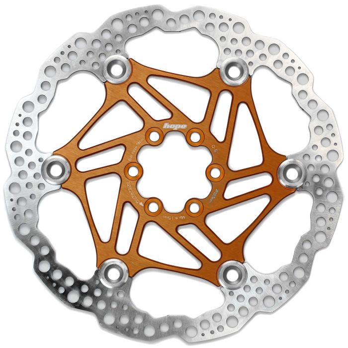 Tweeks Cycles Hope Floating Rotor - Colour: Orange - Size: 180mm - Fitment: 6 Bolt | Clearance section. 365 day returns, 0% finance & FREE delivery over £50