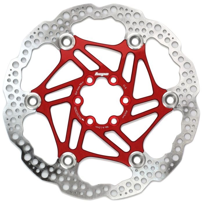Tweeks Cycles Hope Floating Rotor - Colour: Red - Size: 180mm - Fitment: 6 Bolt | Clearance section. 365 day returns, 0% finance & FREE delivery over £50