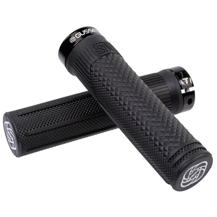Tweeks Cycles Gusset S2 Lock-On Grips - Black | Clearance section. 365 day returns, 0% finance & FREE delivery over £50
