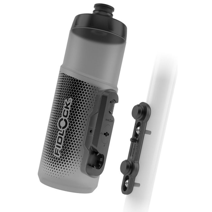 Tweeks Cycles Fidlock Twist Bottle 600ml + Bike Base - Transparent Black | Clearance section. 365 day returns, 0% finance & FREE delivery over £50