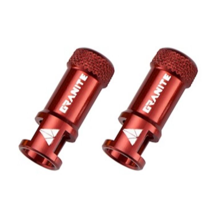 Tweeks Cycles Granite Design Juicy Nipple Valve Cap with Core Removal Tool - Red | Clearance section. 365 day returns, 0% finance & FREE delivery over £50