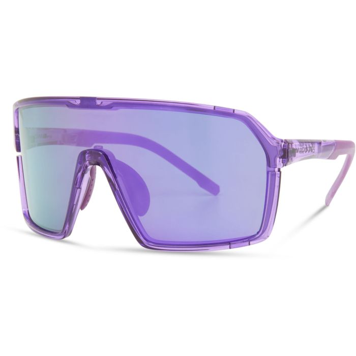 Madison Crypto Sunglasses 3 Lens Pack - Crystal Gloss Purple Frame / Purple Mirror Lens / Amber Clear Lens