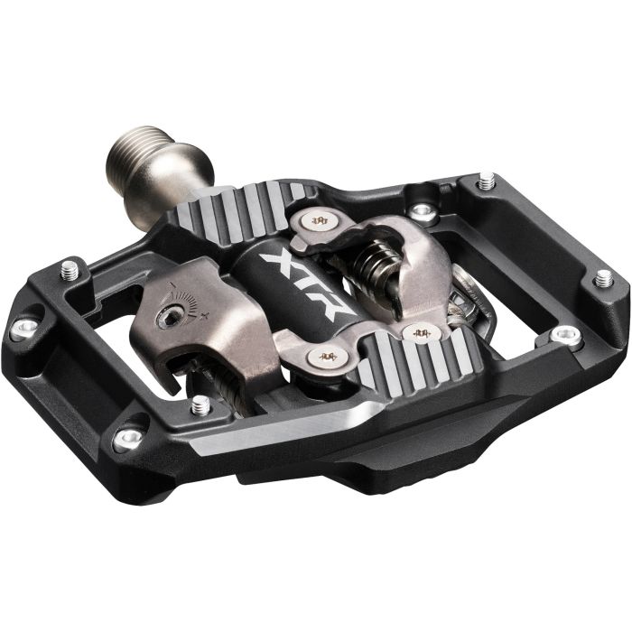 Tweeks Cycles Shimano PD-M9220 XTR Trail Wide Platform Pedals - Black,grey,silver | Clearance section. 365 day returns, 0% finance & FREE delivery over £50
