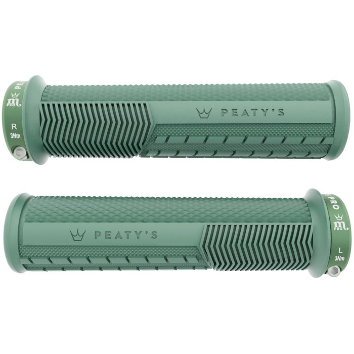 Tweeks Cycles Peaty's Monarch Pro Knurl Grips - Mint, Thin | Clearance section. 365 day returns, 0% finance & FREE delivery over £50