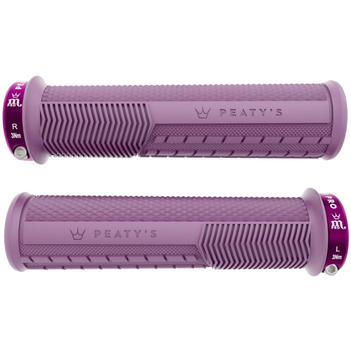 Tweeks Cycles Peaty's Monarch Pro Knurl Grips - Plum, Thick | Clearance section. 365 day returns, 0% finance & FREE delivery over £50