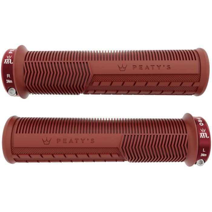 Tweeks Cycles Peaty's Monarch Pro Mushroom Grips - Brick Red, Thin | Clearance section. 365 day returns, 0% finance & FREE delivery over £50