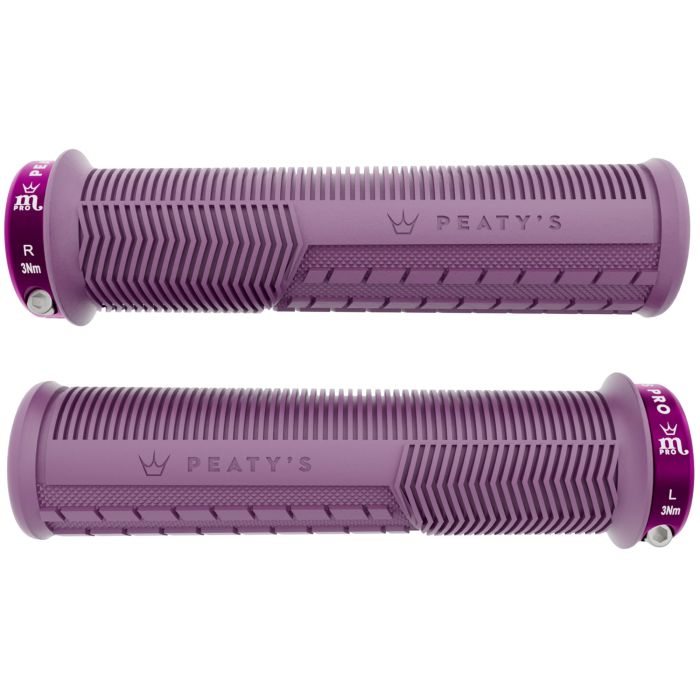 Tweeks Cycles Peaty's Monarch Pro Mushroom Grips - Plum, Thick | Clearance section. 365 day returns, 0% finance & FREE delivery over £50