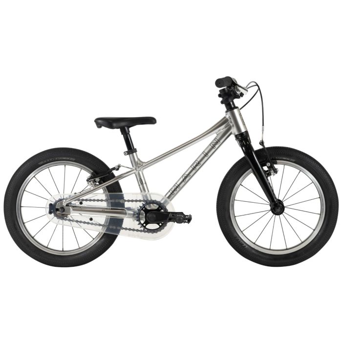 Tweeks Cycles Marin Bikes Marin Coast Trail 16 Kids Bike - 2025 - Silver / Black | Clearance section. 365 day returns, 0% finance & FREE delivery over £50
