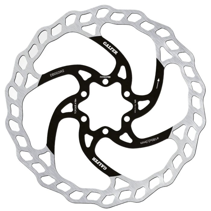 Tweeks Cycles Galfer Wave 6-Bolt Disc Rotor - 180mm x 2.0mm | Clearance section. 365 day returns, 0% finance & FREE delivery over £50