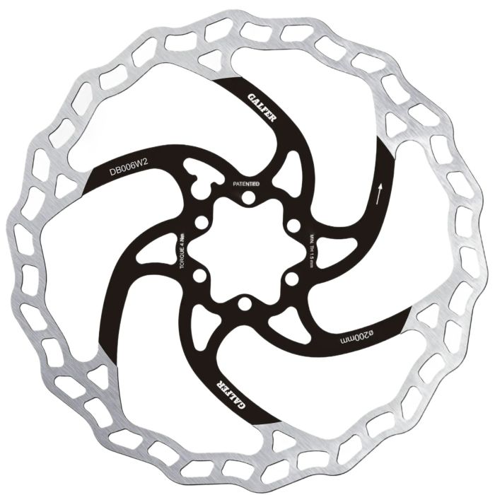 Tweeks Cycles Galfer Wave 6-Bolt Disc Rotor - 200mm x 2.0mm | Clearance section. 365 day returns, 0% finance & FREE delivery over £50