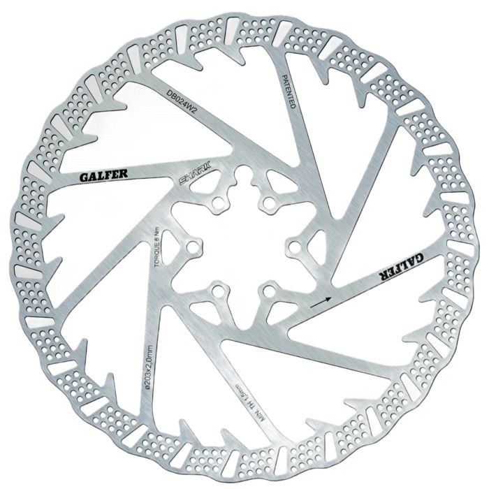 Tweeks Cycles Galfer Shark 6-Bolt Disc Rotor - 203mm x 2.0mm | Clearance section. 365 day returns, 0% finance & FREE delivery over £50