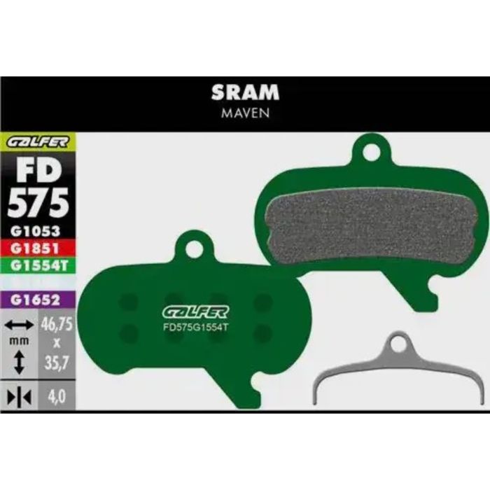 Tweeks Cycles Galfer Pro Bike Disc Brake Pad - SRAM - Maven | Clearance section. 365 day returns, 0% finance & FREE delivery over £50