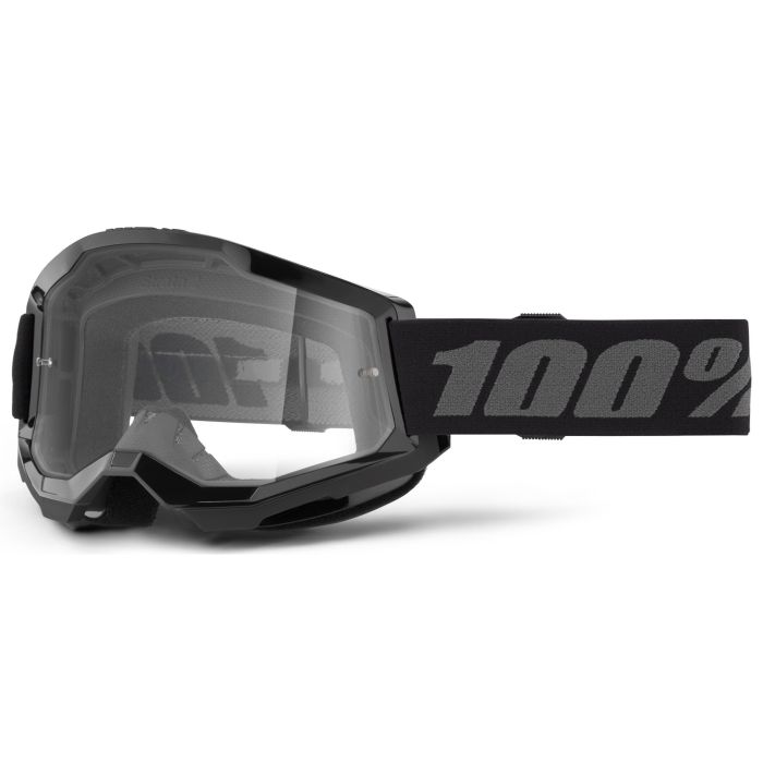 Tweeks Cycles 100% Strata 2 Goggles - Black Frame / Clear Lens | Clearance section. 365 day returns, 0% finance & FREE delivery over £50