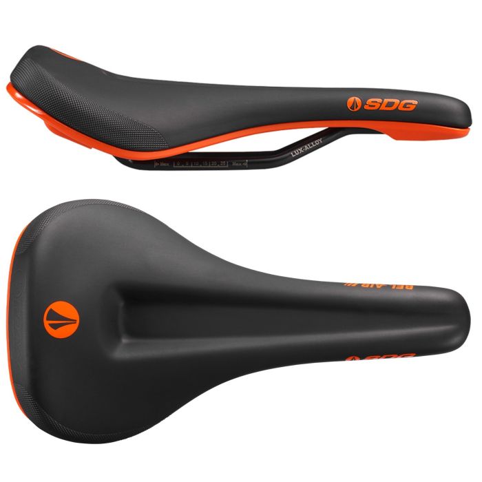 Tweeks Cycles SDG Bel Air V3 Max Lux-Alloy Saddle - Black / Orange | Clearance section. 365 day returns, 0% finance & FREE delivery over £50