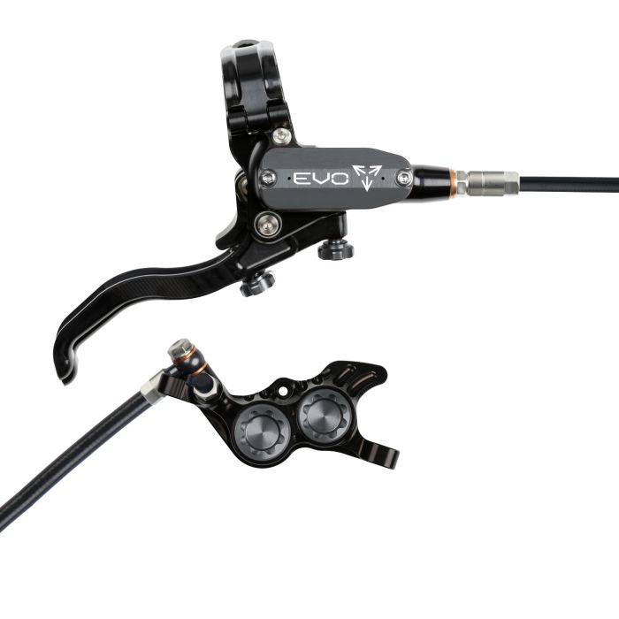 Tweeks Cycles Hope Tech 4 EVO GR4 Hydraulic Disc Brake - Black / SmokeFront Right HandStandard | Clearance section. 365 day returns, 0% finance & FREE delivery over £50