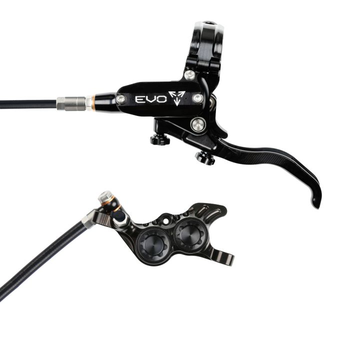 Tweeks Cycles Hope Tech 4 EVO GR4 Hydraulic Disc Brake - Black / BlackRear Left HandStandard | Clearance section. 365 day returns, 0% finance & FREE delivery over £50