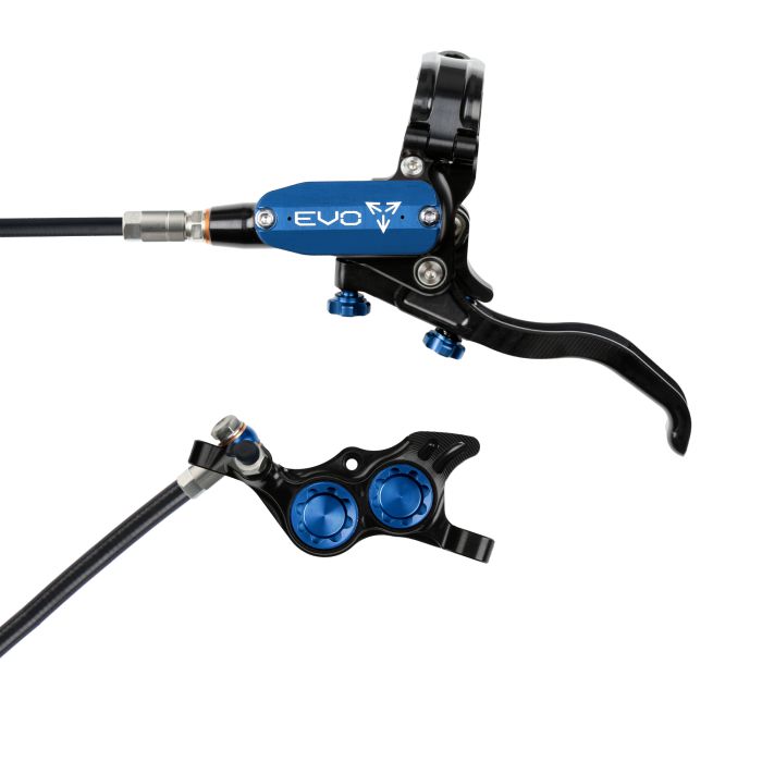 Tweeks Cycles Hope Tech 4 EVO TR4 Hydraulic Disc Brake - Black / BlueRear Left HandStandard | Clearance section. 365 day returns, 0% finance & FREE delivery over £50