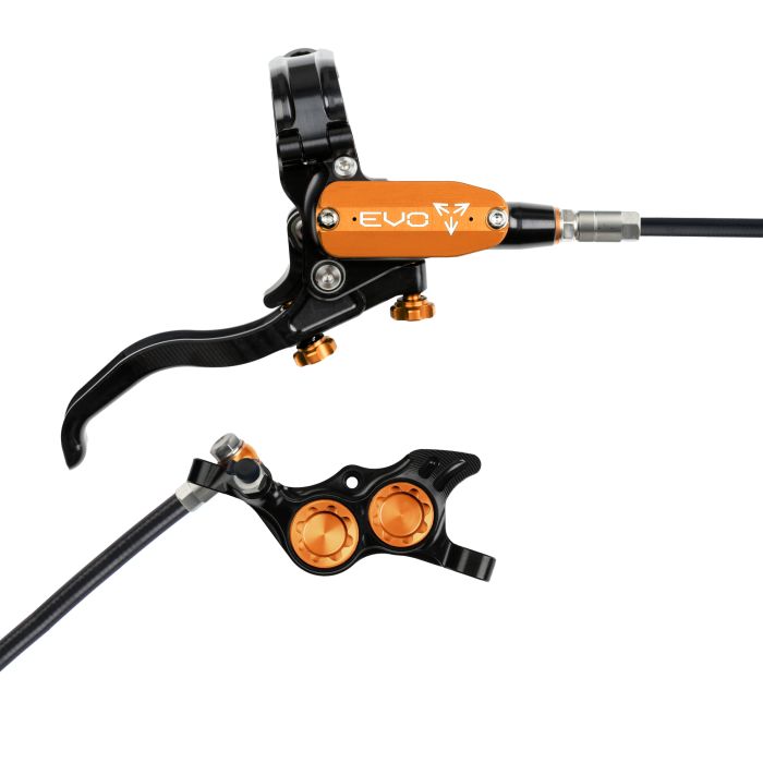 Tweeks Cycles Hope Tech 4 EVO TR4 Hydraulic Disc Brake - Black / OrangeFront Right HandStandard | Clearance section. 365 day returns, 0% finance & FREE delivery over £50
