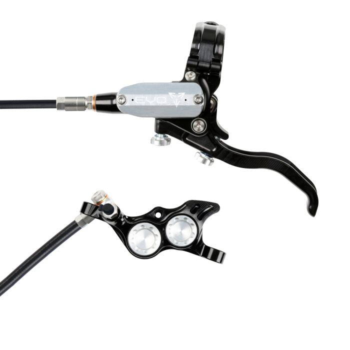 Tweeks Cycles Hope Tech 4 EVO TR4 Hydraulic Disc Brake - Black / SilverRear Left HandStandard | Clearance section. 365 day returns, 0% finance & FREE delivery over £50