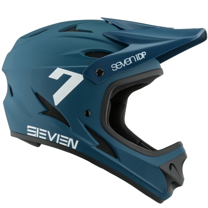 Tweeks Cycles 7iDP M1 Full Face Helmet - Blue / White, L | Clearance section. 365 day returns, 0% finance & FREE delivery over £50