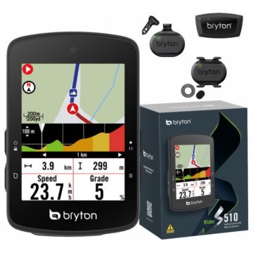 Bryton Rider S510 Cycle Computer With Sensor Bundle