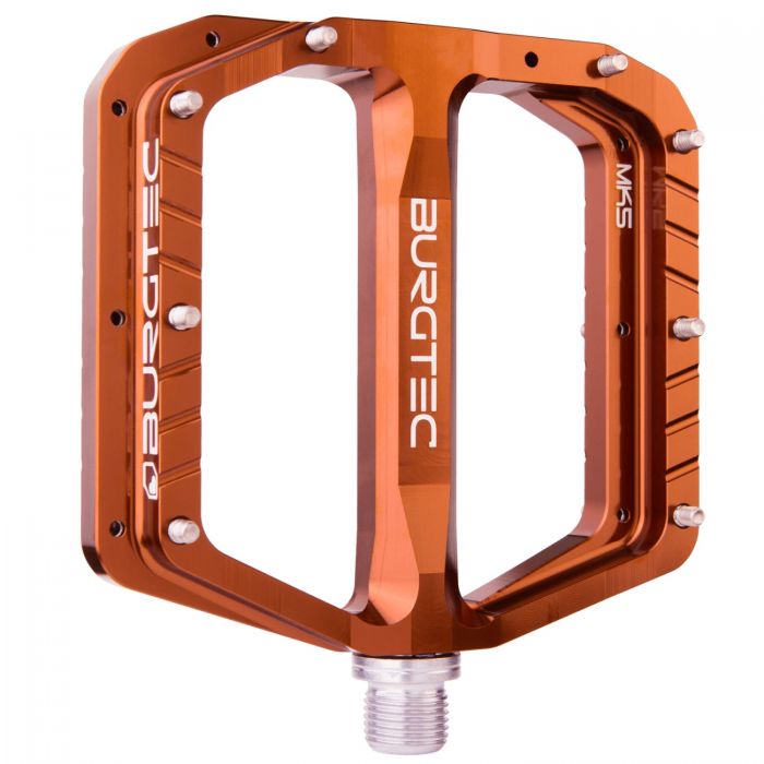 Tweeks Cycles Burgtec Penthouse MK5 Flat Pedals - Steel Axles - Kash Bronze | Clearance section. 365 day returns, 0% finance & FREE delivery over £50