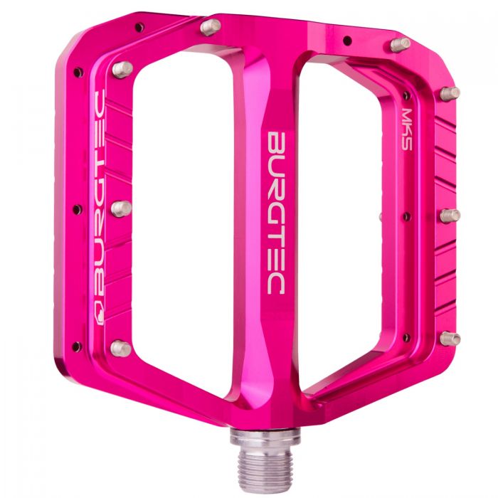 Image of Burgtec Penthouse MK5 Flat Pedals - Steel Axles - Toxic Barbie Pink