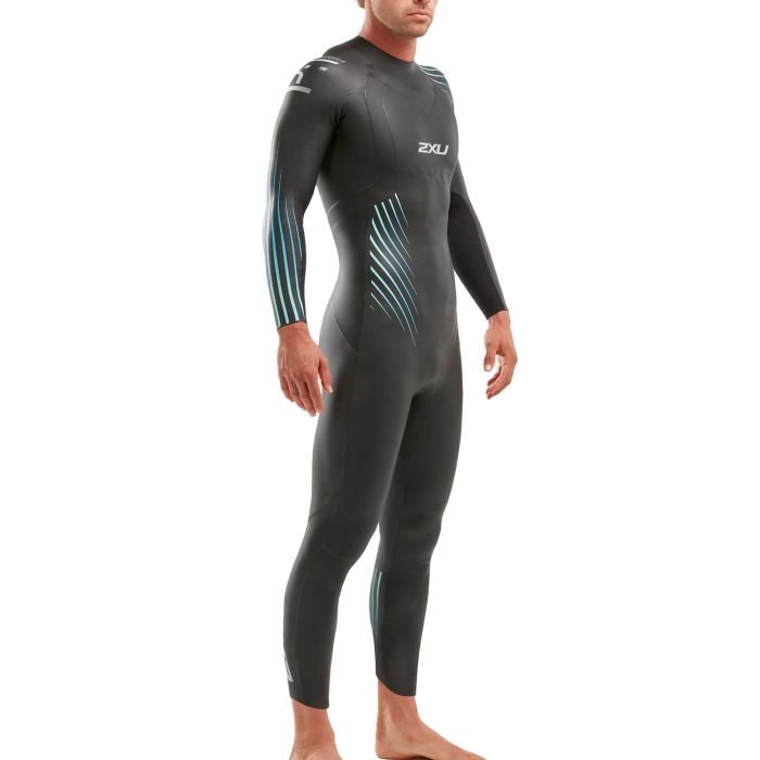 2xu p:1 propel wetsuit - st, black / blue ombre