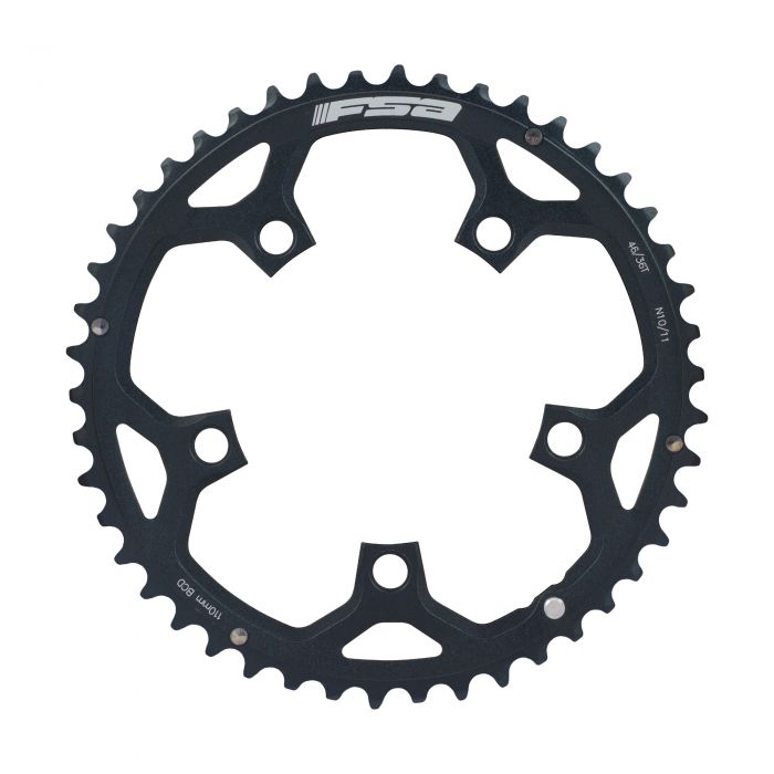 Tweeks Cycles FSA Pro Road Shimano/SRAM 10/11-Speed Chainring - Black110mm46T | Clearance section. 365 day returns, 0% finance & FREE delivery over £50